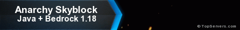 Anarchy Skyblock | Java + Bedrock! Minecraft Ranks server